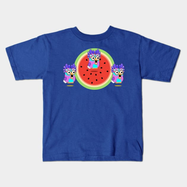 Chattering Owl Dance Mode Kids T-Shirt by Karl Doodling